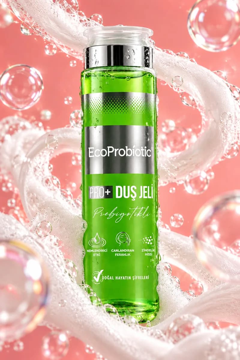 جل الاستحمام بالبريبيوتيك من EcoProbiotic بين الرغوة وفقاعات الماء