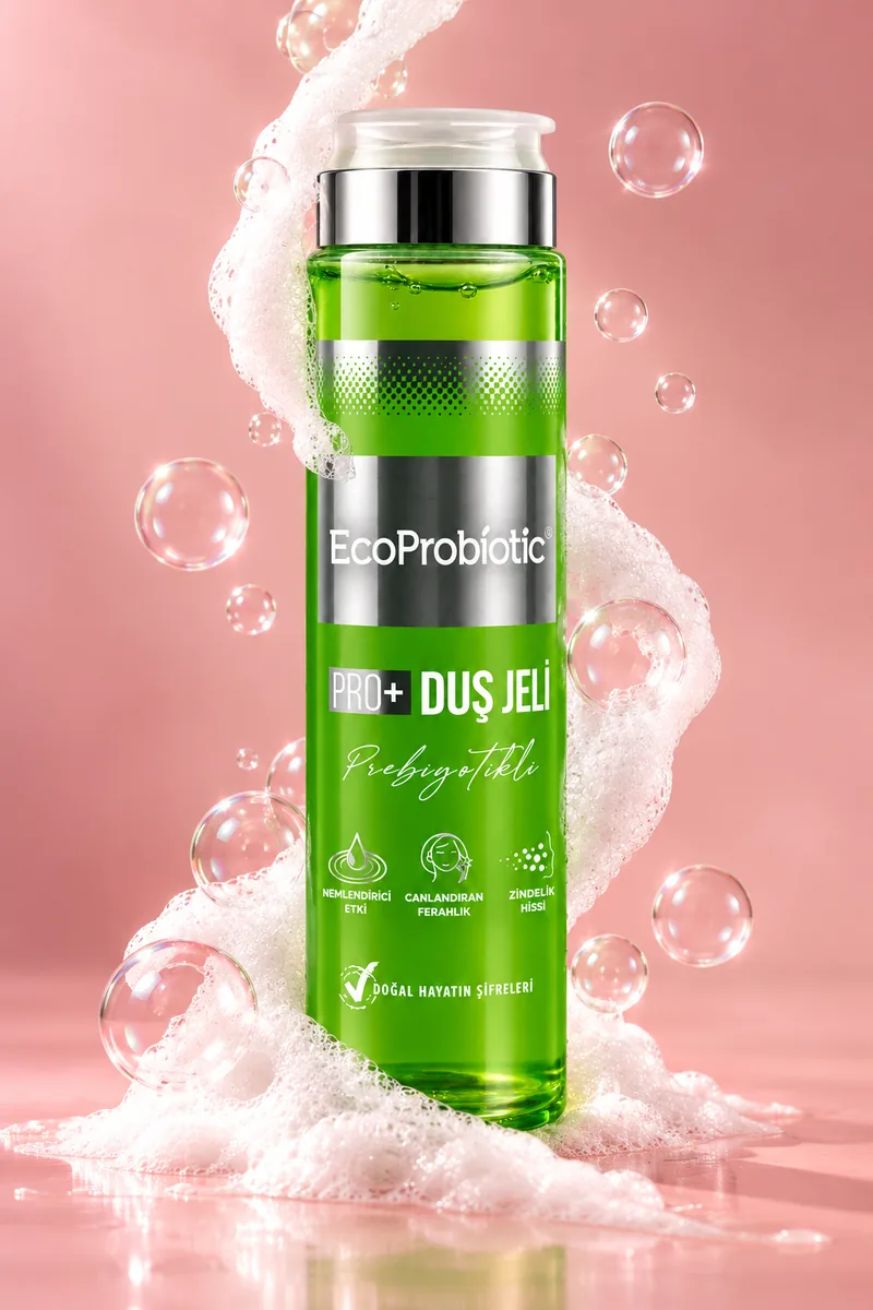 جل الاستحمام بالبريبيوتيك من EcoProbiotic بين الرغوة وفقاعات الماء