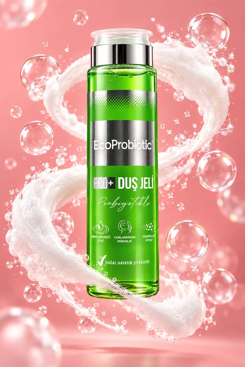 جل الاستحمام بالبريبيوتيك من EcoProbiotic بين الرغوة وفقاعات الماء